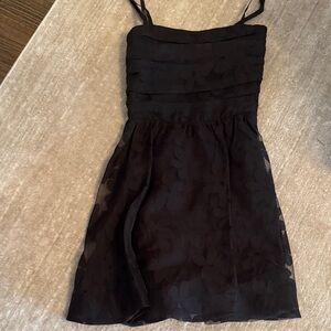 Ramy Brook Black Floral Mini Dress